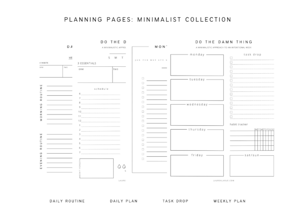 Planning Pages